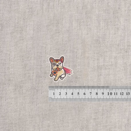 S ecusson animaux super heros - Bulledog fille