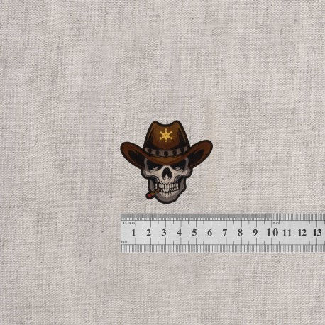M ecusson tete de mort cowboy - Tête de mort