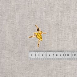 M ecusson theme ballet - Danseuse robe jaune