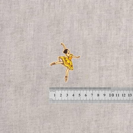 M ecusson theme ballet - Danseuse robe jaune