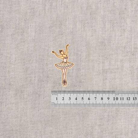 M ecusson theme ballet - Danseuse robe bleue