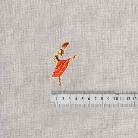 M ecusson theme ballet - Danseuse robe rouge