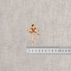 M ecusson theme ballet - Danseuse robe rose