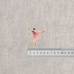 M ecusson theme ballet - Danseuse robe rose