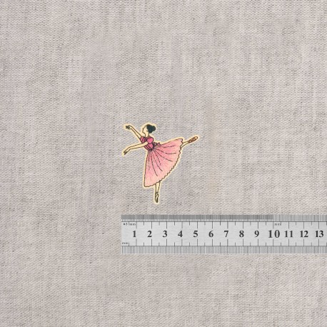 M ecusson theme ballet - Danseuse robe rose