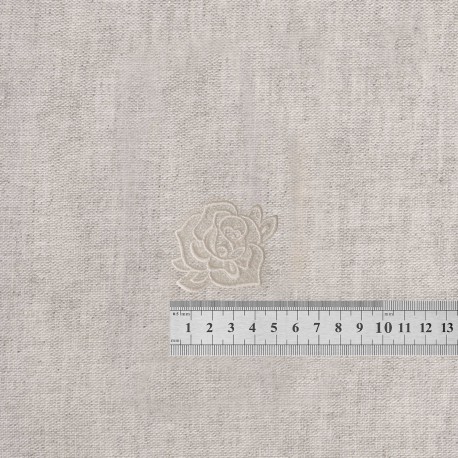 S ecusson en dentelle - Rose blanche