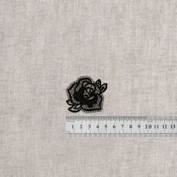 S ecusson en dentelle - Rose noir