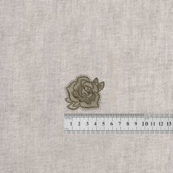 S ecusson en dentelle - Rose lin
