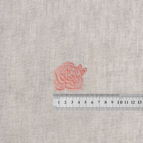 S ecusson en dentelle - Rose rose