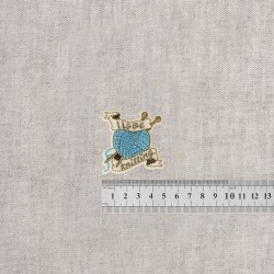 S ecusson pelote de laine - I love knitting