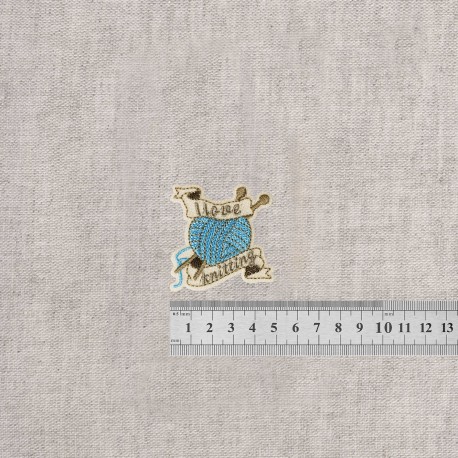 S ecusson pelote de laine - I love knitting