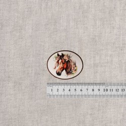 M ecusson tete de cheval - Brun