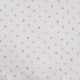 Tissu Jersey de Coton Glitter Imprimé Coeur Blanc
