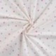 Tissu Jersey de Coton Glitter Imprimé Coeur Blanc