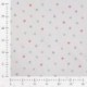 Tissu Jersey de Coton Glitter Imprimé Coeur Blanc
