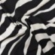 Tissu Viscose Imprimée Zebre Noir 