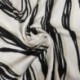 Tissu Viscose Imprimée Vague Blanc 