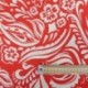 Tissu Rayonne Imprimée Rouge 