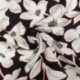 Tissu Rayonne Imprimée Fleur Noir 