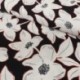Tissu Rayonne Imprimée Fleur Noir 