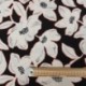 Tissu Rayonne Imprimée Fleur Noir 