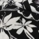 Tissu Rayonne Imprimée Feuille Noir 