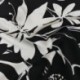 Tissu Rayonne Imprimée Feuille Noir 