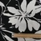 Tissu Rayonne Imprimée Feuille Noir 