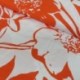 Tissu Rayonne Imprimée Feuille Rouge 