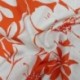 Tissu Rayonne Imprimée Feuille Rouge 