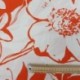 Tissu Rayonne Imprimée Feuille Rouge 