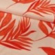 Tissu Rayonne Imprimée Feuillage Rouge 