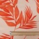 Tissu Rayonne Imprimée Feuillage Rouge 
