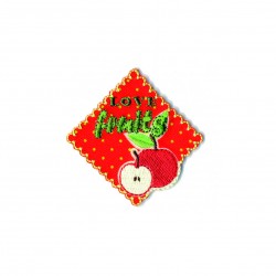 Ecusson love food - Fruits 4,5x4,5