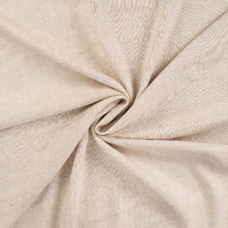 Tissu Viscose Lin Uni Sable 