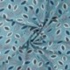 Tissu Viscose Chally Imprimé Papaye Bleu