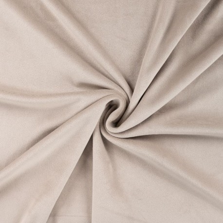 Tissu Chilly Velours Uni Taupe