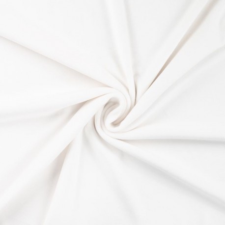 Tissu Chilly Velours Uni Blanc