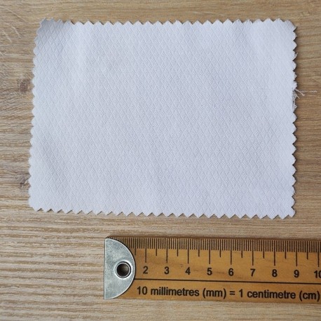 Tissu Polycoton Losanges Blanc