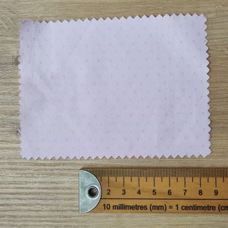 Tissu Polycoton Pois Rose