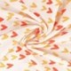 Tissu Double Gaze Imprimée Grand Coeur 