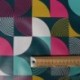 Tissu Toile Ciree Colormix Bleu