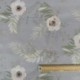 Tissu Toile Ciree Anemone Gris
