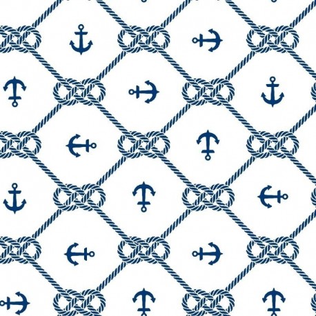 Tissu Toile Loneta Samudra Ancre