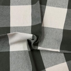 Tissu Big Celestin Gros Carreaux Kaki 