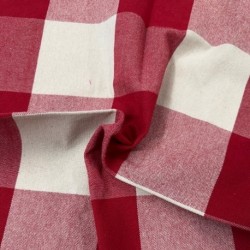 Tissu Big Celestin Gros Carreaux Rouge 