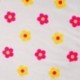 Tissu Voile de Coton Brodé Fleurs Multico