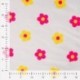 Tissu Voile de Coton Brodé Fleurs Multico