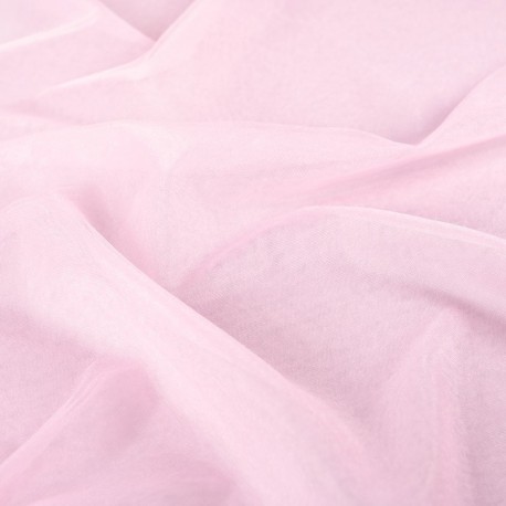 Tissu Maille de Nylon Scintillante Rose 