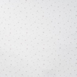 Tissu Jersey de Coton Imprimé Etoile Blanc 